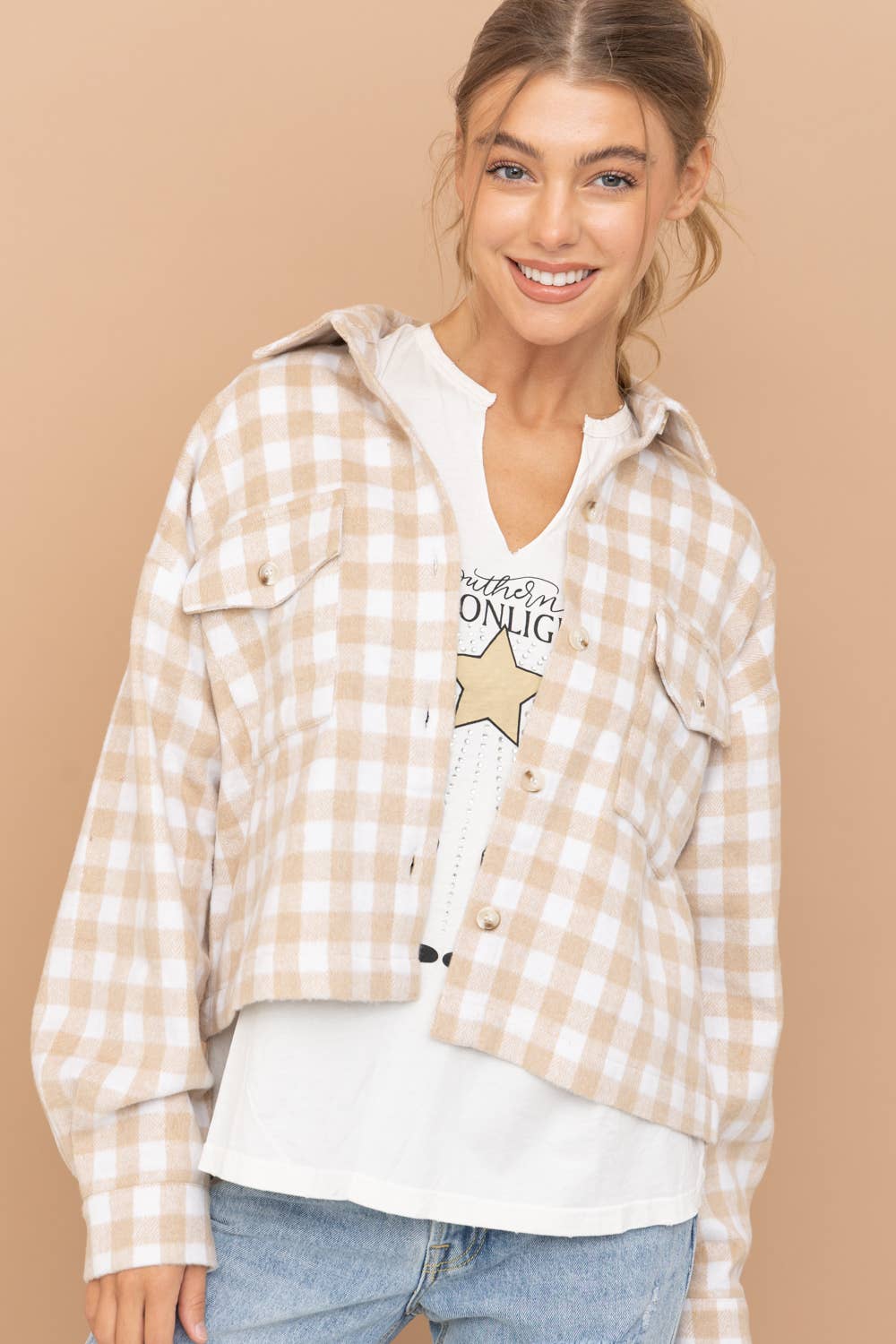 Cropped Shirt Jacket