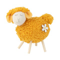 A21638: Fabric standing sheep TP, orange, 3.75 in