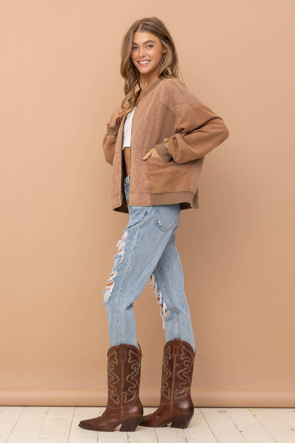 Quilted Fleece Jacket