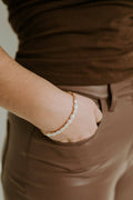 Figaro + Pearl Bracelet