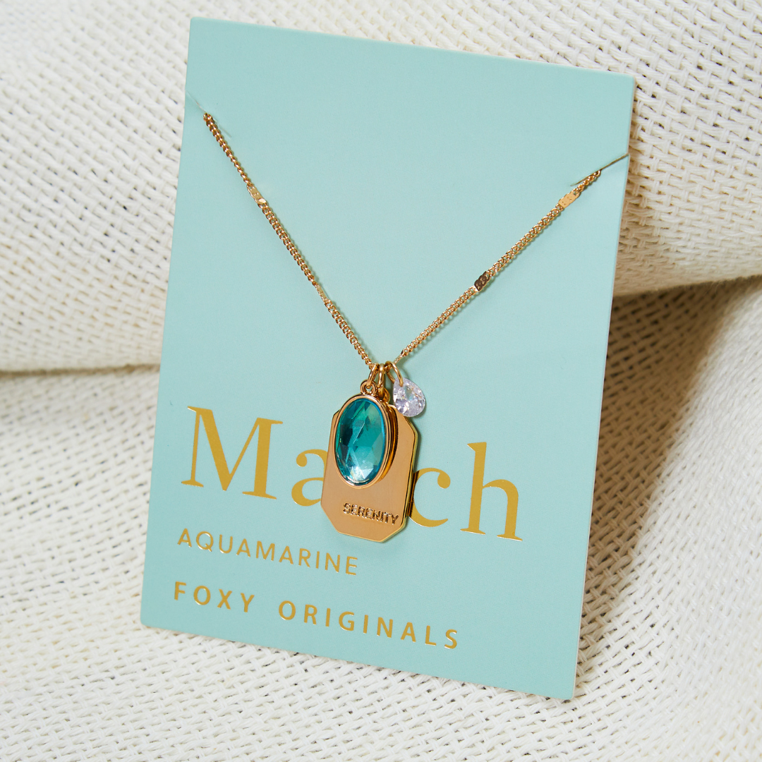 March Birthstone Necklace | Spring 2026 | Birthday Gifts