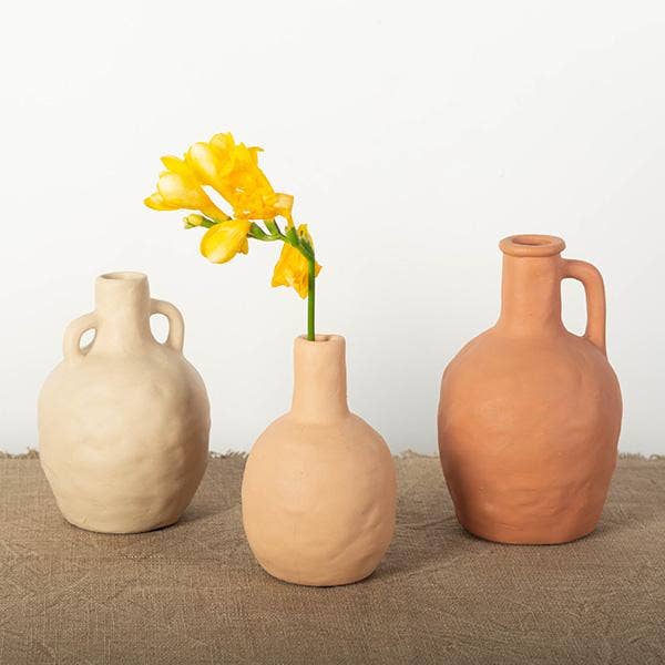 Ceramic Terra Cotta Bud Vase