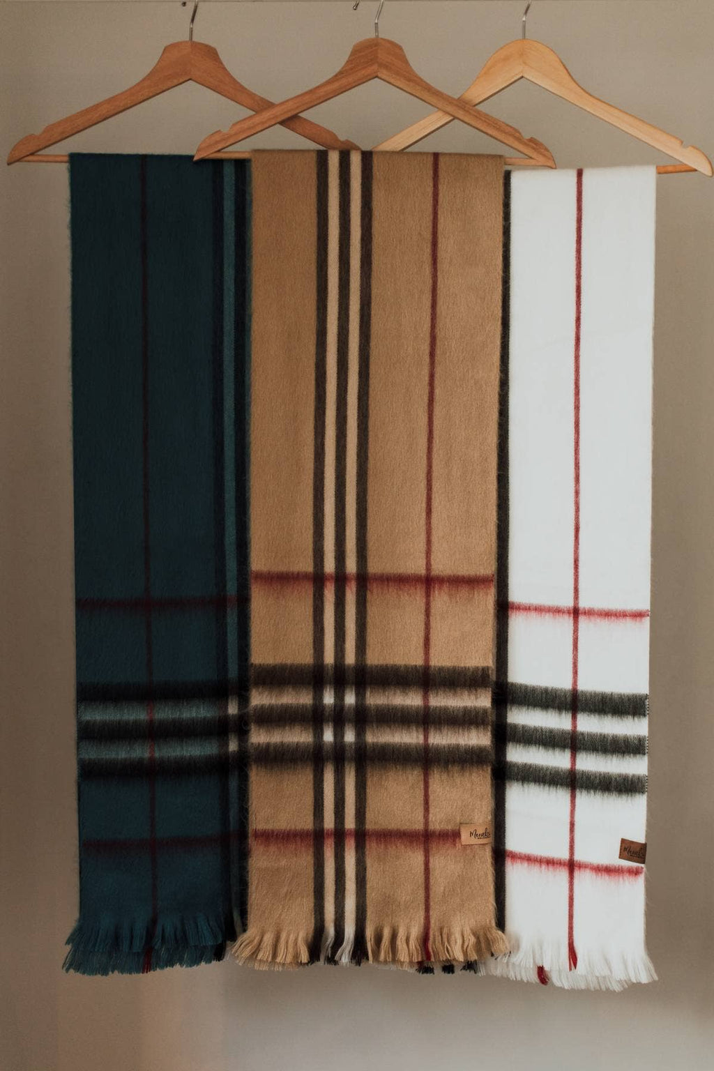 Cerulean Metro Plaid Alpaca Scarf
