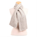 Willow Fleece lined Wool Knit Scarf: Oatmeal