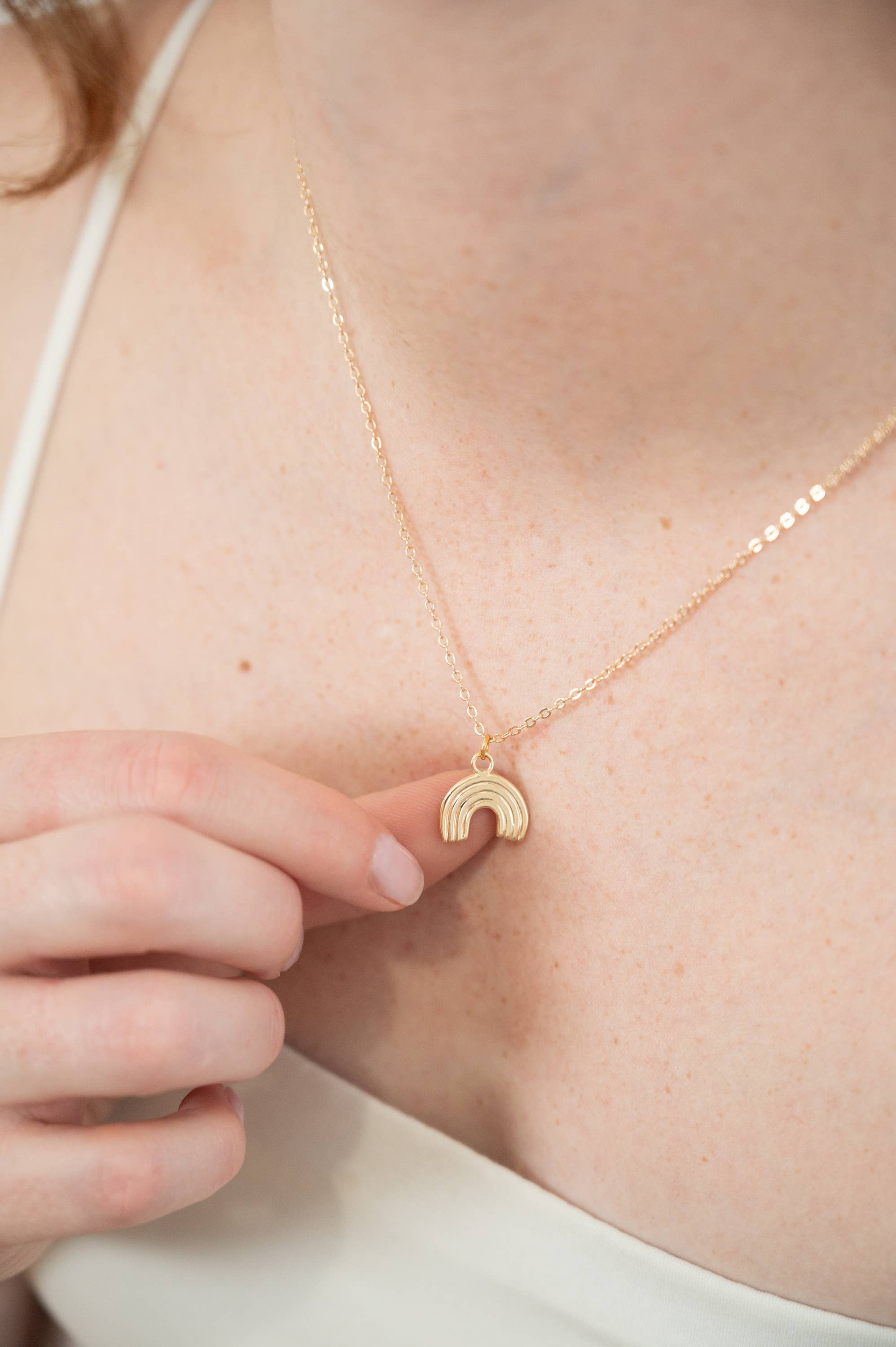 Rainbow Necklace: Yellow Gold