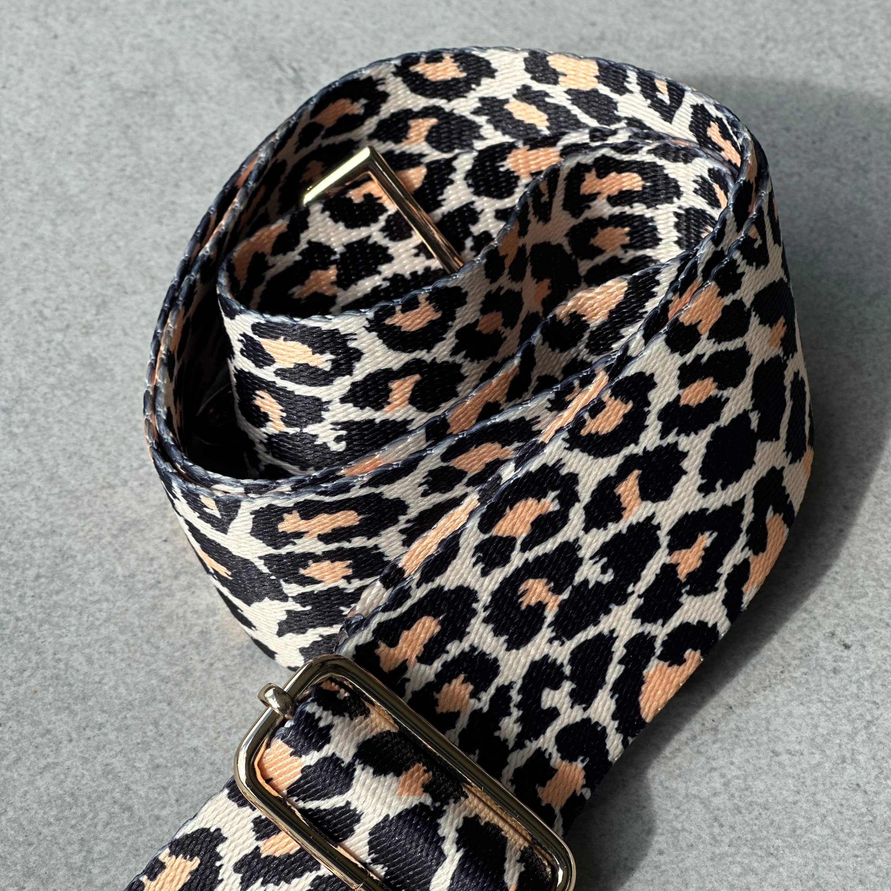 Leopard bag strap