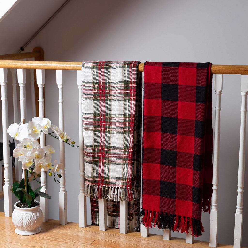 100% Cotton Plaid Throw 50x60