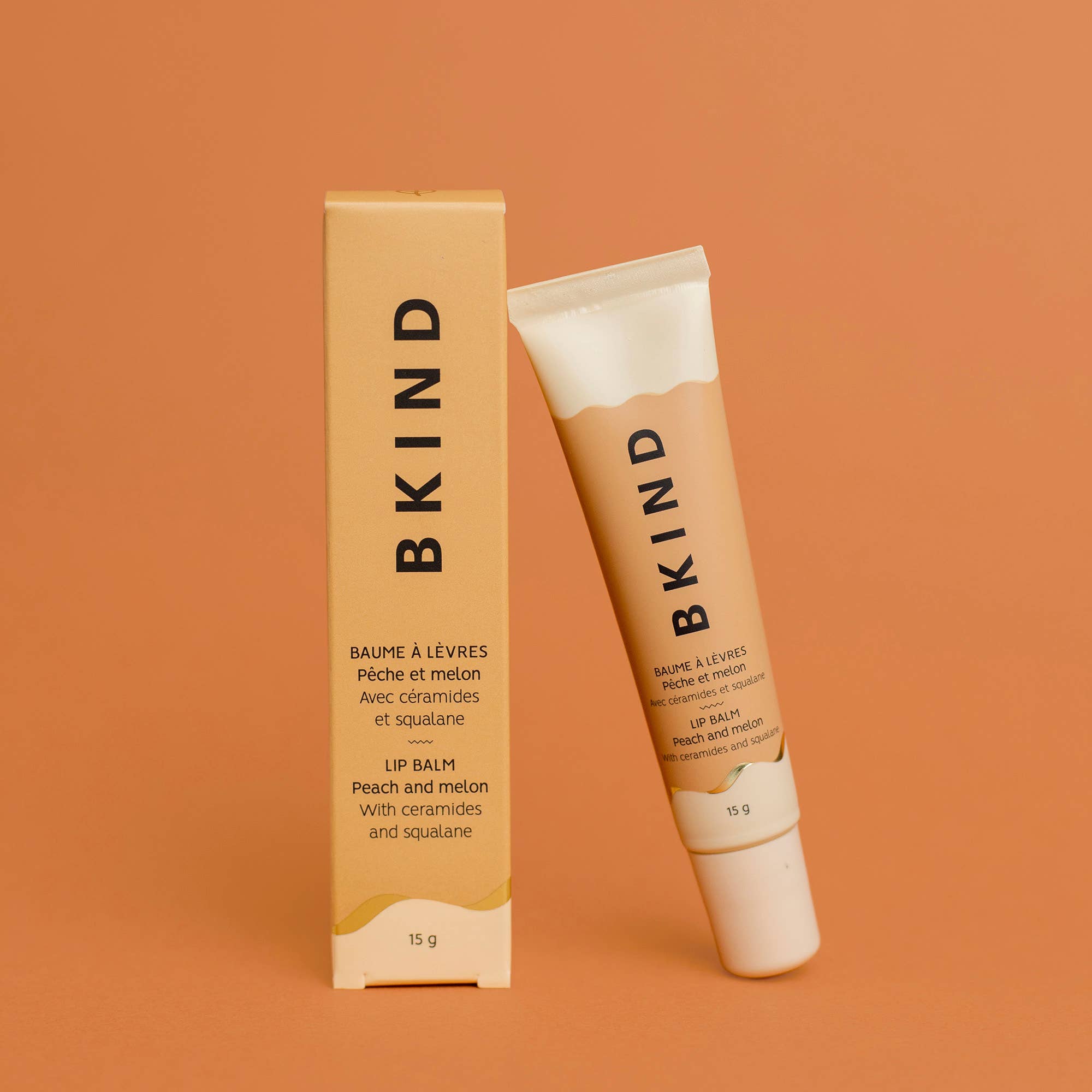 BKIND Nourishing ceramide lip balm | Peach and melon