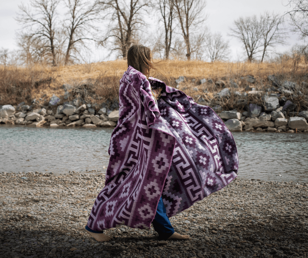 50 Shades of Purple Large Alpaca Blanket