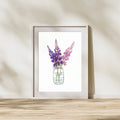 Lupins in a Jar Find Art Print
