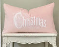 Pink Santa velour cushion cover