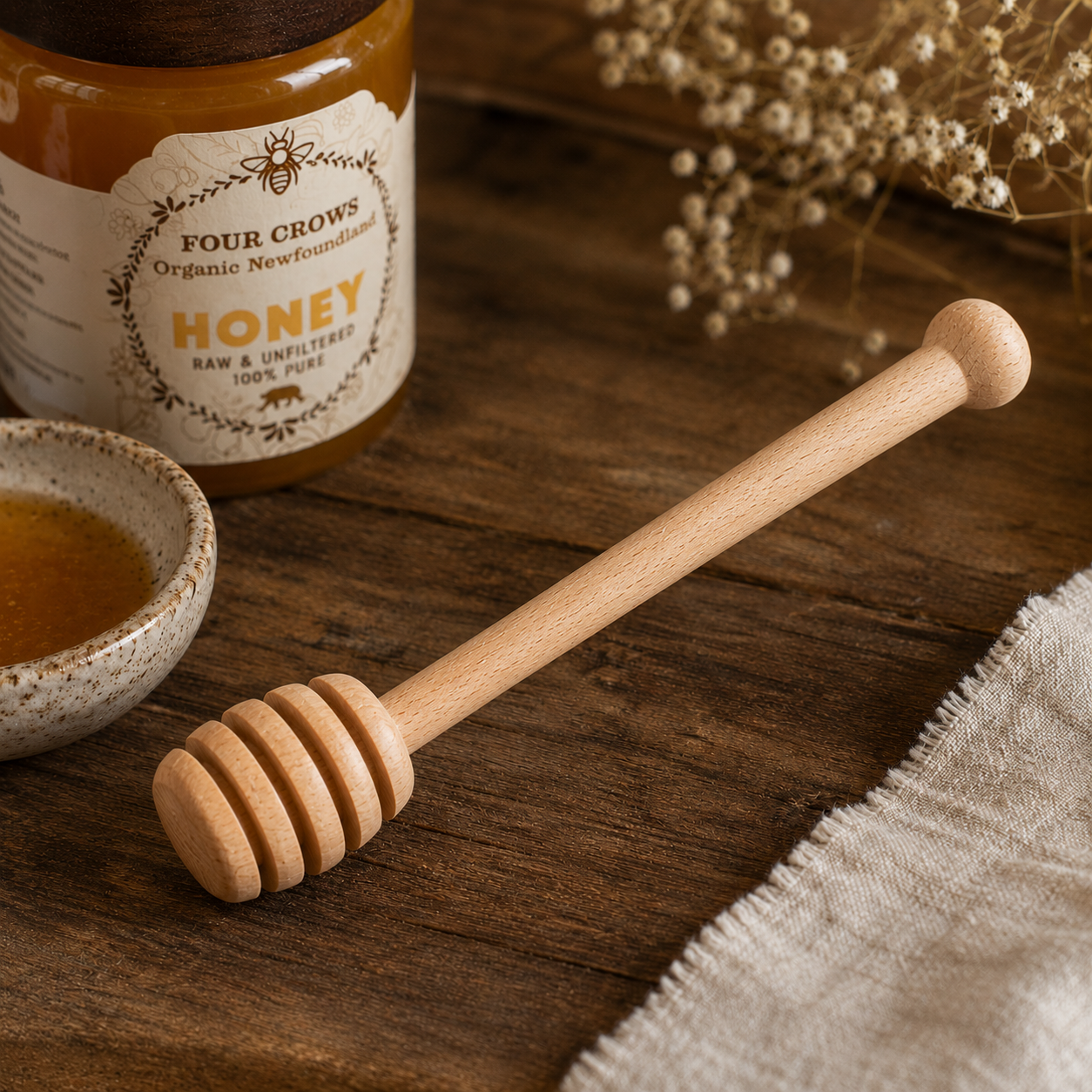 Wooden Honey Dipper